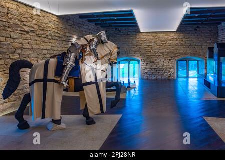 Narva, Estonie, 28 juin 2022 : intérieur du château de Narva en Estonie. Banque D'Images