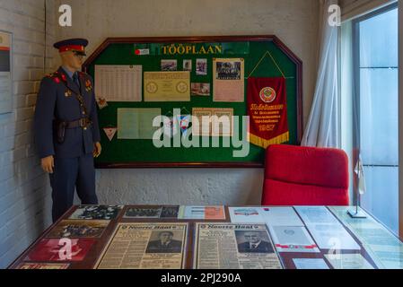 Tallinn, Estonie, 30 juin 2022 : exposition historique à l'intérieur de l'hôtel Viru dans la capitale estonienne, Tallin. Banque D'Images