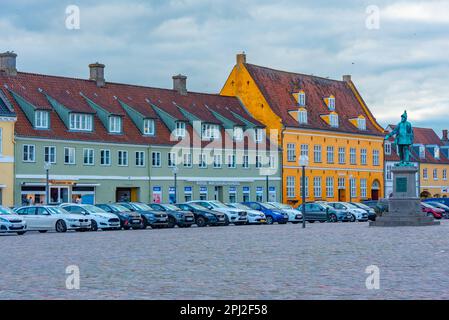 Fredensborg, Danemark, 22 juin 2022 : jour d'été sur la place Torvet à Koge, Danemark. Banque D'Images