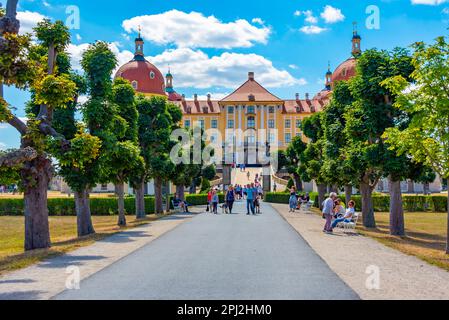 Moritzburg, Allemagne, 7 août 2022 : vue panoramique du château de Moritzburg en Allemagne. Banque D'Images