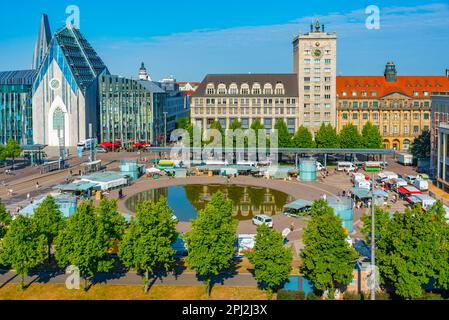 Leipzig, Allemagne, 9 août 2022: Augustusplatz dans la ville allemande de Leipzig. Banque D'Images