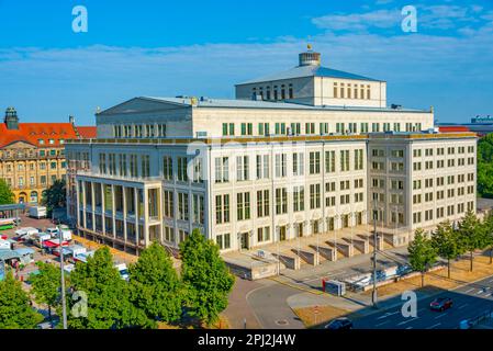 Leipzig, Allemagne, 9 août 2022: Vue de l'opéra de Leipzig, Allemagne. Banque D'Images