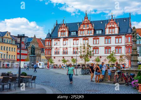 Coburg, Allemagne, 10 août 2022: Stadthaus dans la ville allemande de Coburg. Banque D'Images