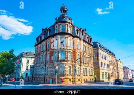 Coburg, Allemagne, 10 août 2022 : villa colorée à la ville allemande de Coburg. Banque D'Images