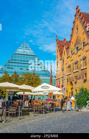 Ulm, Allemagne, 17 août 2022 : Bibliothèque de la ville d'Ulm en Allemagne. Banque D'Images