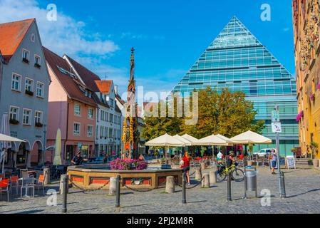 Ulm, Allemagne, 17 août 2022 : Bibliothèque de la ville d'Ulm en Allemagne. Banque D'Images