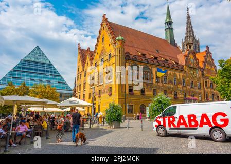 Ulm, Allemagne, 17 août 2022 : Bibliothèque de la ville d'Ulm en Allemagne. Banque D'Images