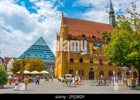 Ulm, Allemagne, 17 août 2022 : Bibliothèque de la ville d'Ulm en Allemagne. Banque D'Images