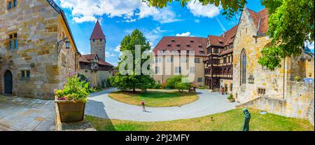 Coburg, Allemagne, 10 août 2022 : cour du château de Veste Coburg en Allemagne. Banque D'Images