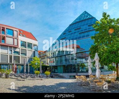Ulm, Allemagne, 17 août 2022 : Bibliothèque de la ville d'Ulm en Allemagne. Banque D'Images
