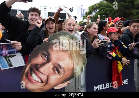 Melbourne, Australie. 31st mars 2023. Circuit atmosphère - Alexander Albon (THA) Williams Racing fans. 31.03.2023. Championnat du monde Formula 1, Rd 3, Grand Prix d'Australie, Albert Park, Melbourne, Australie, jour de la pratique. Le crédit photo devrait se lire comme suit : XPB/ . Crédit : XPB Images Ltd/Alamy Live News Banque D'Images