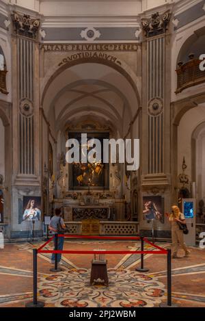 Naples, Italie, 19 mai 2022 : Chapelle du Pio Monte della Misericordia à Naples, Italie. Banque D'Images