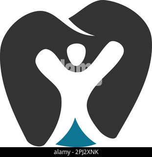 Modèle de logo dentaire icône Illustration identité de la marque. Illustration isolée et plate. Graphique vectoriel Illustration de Vecteur