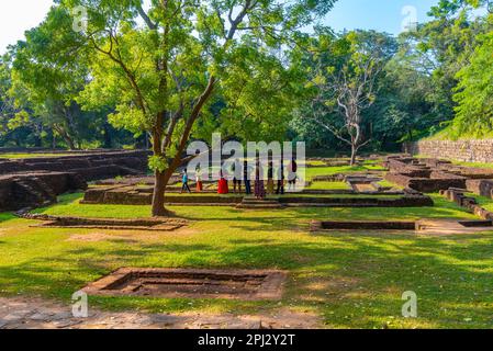 Sigiriya, Sri Lanka, 5 février 2022: Jardins de la forteresse de Sigiriya au Sri Lanka. Banque D'Images