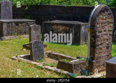 Kandy, Sri Lanka, 3 février 2022: Cimetière de Kandy Garisson, Kandy, Sri Lanka. Banque D'Images