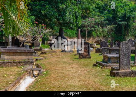 Kandy, Sri Lanka, 3 février 2022: Cimetière de Kandy Garisson, Kandy, Sri Lanka. Banque D'Images