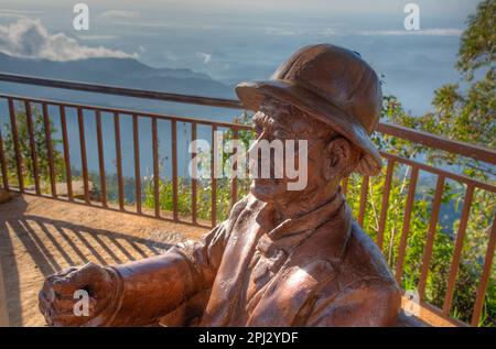 Haputale, Sri Lanka, 30 janvier 2022 : statue de Sir Thomas Lipton au point de vue du siège de Lipton au Sri Lanka. Banque D'Images