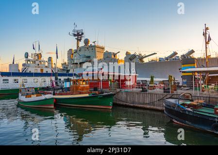 Göteborg, Suède, 9 juillet 2022 : navires militaires dans le port de Göteborg, Suède. Banque D'Images