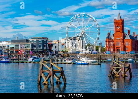 Cardiff, pays de Galles, 17 septembre 2022 : quai de la Sirène à Cardiff, capitale galloise. Banque D'Images