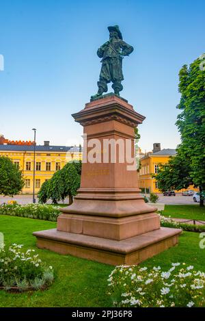 Turku, Finlande, 19 juillet 2022 : statue de la Brahe à Turku, Finlande. Banque D'Images