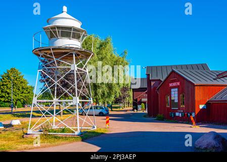 Mariehamn, Finlande, 31 juillet 2022: SjГ ökvarteret musée en plein air à Mariehamn aux îles Aland, Finlande. Banque D'Images