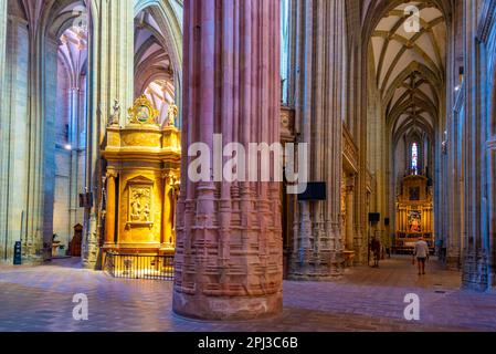 Astorga, Espagne, 9 juin 2022 : intérieur de la cathédrale Sainte Marie d'Astorga en Espagne. Banque D'Images