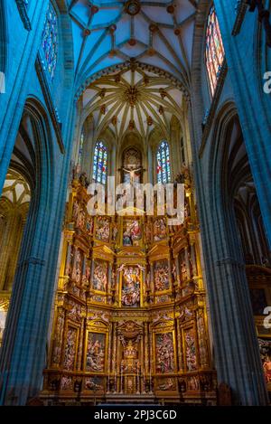 Astorga, Espagne, 9 juin 2022 : intérieur de la cathédrale Sainte Marie d'Astorga en Espagne. Banque D'Images