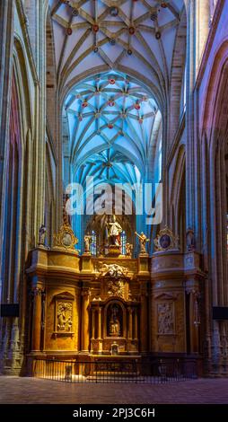 Astorga, Espagne, 9 juin 2022 : intérieur de la cathédrale Sainte Marie d'Astorga en Espagne. Banque D'Images