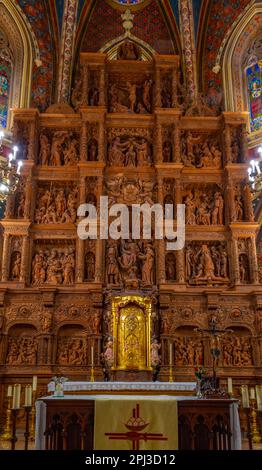 Teruel, Espagne, 5 juin 2022 : intérieur de l'église San Pedro à Teruel, Espagne. Banque D'Images