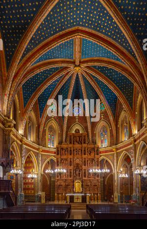 Teruel, Espagne, 5 juin 2022 : intérieur de l'église San Pedro à Teruel, Espagne. Banque D'Images