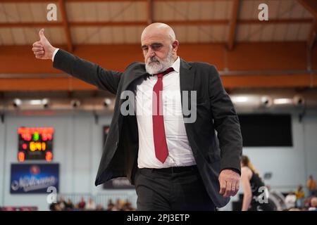 Campobasso, Italie. 30th mars 2023. FINALE HUIT ITALIE CUPQuarter final Umana Reyer Venezia - Fila San martino dei Lupari pendant les quarts de finale - la Molisana Magnolia Campobasso vs Virtus Segafredo Bologna, Basketball coupe italienne des femmes à Campobasso, Italie, 30 mars 2023 Credit: Independent photo Agency/Alay Live News Banque D'Images