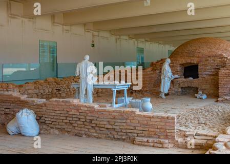 Jaca, Espagne, 31 mai 2022: Exposition à l'intérieur du centre d'interprétation du Royaume d'Aragon près de Jaca, Espagne. Banque D'Images