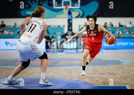 Espagne, Ténérife, 23 septembre 2018: Une joueuse de basket-ball féminine Manami Fujioka en action pendant la coupe du monde de basket-ball féminine FIBA Banque D'Images