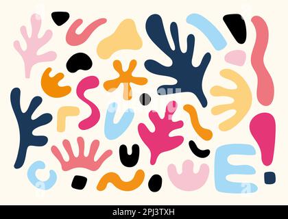 Collection de formes géométriques abstraites. Ensemble abstrait de style moderne éléments. Illustration tendance. Illustration de Vecteur