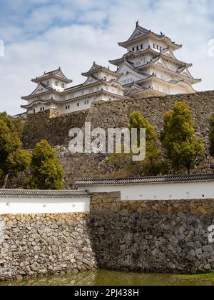 Vue extérieure du château Himeji, au Japon Banque D'Images