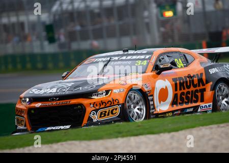 Melbourne, Australie, 31 mars 2023. Jack le Brocq (34) en voiture pour Matt Stone Racing pendant la course de Supercars 2 au Grand Prix de Formule 1 australien sur 31 mars 2023, au circuit du Grand Prix de Melbourne à Albert Park, en Australie. Crédit : Dave Helison/Speed Media/Alamy Live News Banque D'Images