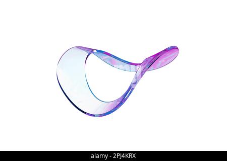 Verre abstrait de couleur 3D forme rendue Banque D'Images