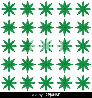 Le cannabis laisse un motif sans couture sur fond blanc. Illustration vectorielle. Illustration de Vecteur