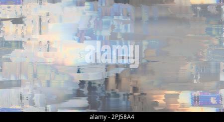 Sans couture irisée argent holographique chrome film vaporwave fond de la distorsion des démangeaisons texture. Motif tendance effet nacré. Rétro 80s c Banque D'Images