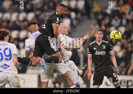 Bremer (Juventus) pendant la série Un match entre Juventus et UC Sampdoria au stade Allianz de 12 mars 2023 à Turin, Italie. Banque D'Images