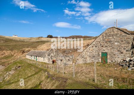 Une ancienne maison de glace Torrisdale Bay, Sutherland, Écosse Banque D'Images