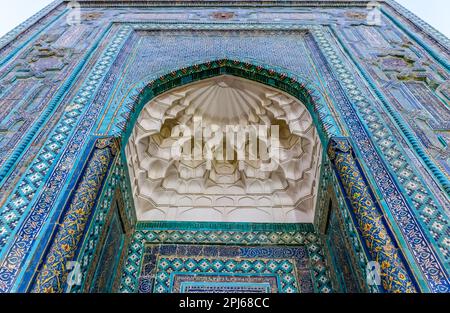 Grille de nécropole shah-i-zinda à Samarkand en Ouzbékistan Banque D'Images