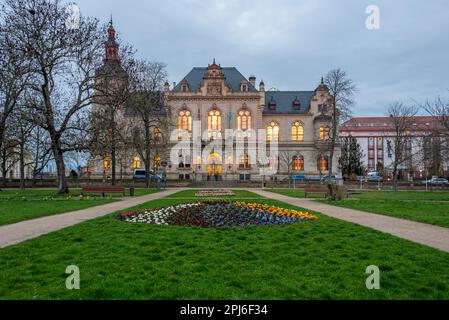 Lumineux Staendehaus, Centre de congrès et de culture, Merseburg, Saalekreis, Saxe-Anhalt, Allemagne Banque D'Images