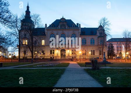 Lumineux Staendehaus, Centre de congrès et de culture, Merseburg, Saalekreis, Saxe-Anhalt, Allemagne Banque D'Images