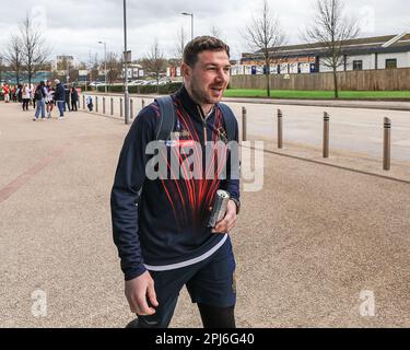 St Helens, Royaume-Uni. 31st mars 2023. Mark Percival #4 de St Helens arrive lors du match de la Super League Round 7 de Betfred St Helens vs Wakefield Trinity au stade totalement Wicked, St Helens, Royaume-Uni, 31st mars 2023 (photo de Mark Cosgrove/News Images) à St Helens, Royaume-Uni, le 3/31/2023. (Photo de Mark Cosgrove/News Images/Sipa USA) crédit: SIPA USA/Alay Live News Banque D'Images