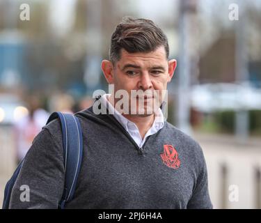 St Helens, Royaume-Uni. 31st mars 2023. Paul Wellens l'entraîneur en chef de St Helens arrive lors du match de la Super League Round 7 de Betfred St Helens vs la Trinité de Wakefield au stade Totally Wicked, St Helens, Royaume-Uni, 31st mars 2023 (photo de Mark Cosgrove/News Images) à St Helens, Royaume-Uni, le 3/31/2023. (Photo de Mark Cosgrove/News Images/Sipa USA) crédit: SIPA USA/Alay Live News Banque D'Images