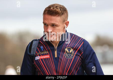 St Helens, Royaume-Uni. 31st mars 2023. Jonny Lomax #6 de St Helens arrive lors du match de la Super League Round 7 de Betfred St Helens vs Wakefield Trinity au stade totalement Wicked, St Helens, Royaume-Uni, 31st mars 2023 (photo de Mark Cosgrove/News Images) à St Helens, Royaume-Uni, le 3/31/2023. (Photo de Mark Cosgrove/News Images/Sipa USA) crédit: SIPA USA/Alay Live News Banque D'Images