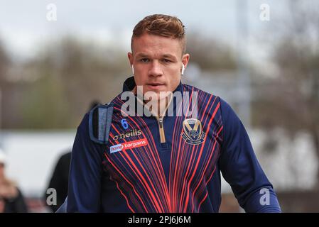 St Helens, Royaume-Uni. 31st mars 2023. Jonny Lomax #6 de St Helens arrive lors du match de la Super League Round 7 de Betfred St Helens vs Wakefield Trinity au stade totalement Wicked, St Helens, Royaume-Uni, 31st mars 2023 (photo de Mark Cosgrove/News Images) à St Helens, Royaume-Uni, le 3/31/2023. (Photo de Mark Cosgrove/News Images/Sipa USA) crédit: SIPA USA/Alay Live News Banque D'Images