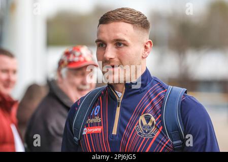 St Helens, Royaume-Uni. 31st mars 2023. Matty Lees #10 de St Helens arrive lors du match de la Super League Round 7 de Betfred St Helens vs Wakefield Trinity au stade totalement Wicked, St Helens, Royaume-Uni, 31st mars 2023 (photo de Mark Cosgrove/News Images) à St Helens, Royaume-Uni, le 3/31/2023. (Photo de Mark Cosgrove/News Images/Sipa USA) crédit: SIPA USA/Alay Live News Banque D'Images