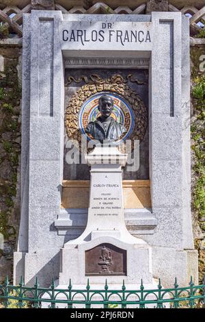Europe, Portugal, Sintra. 16 avril 2022. Statue commémorative de Carlo Franco à Sintra. Banque D'Images